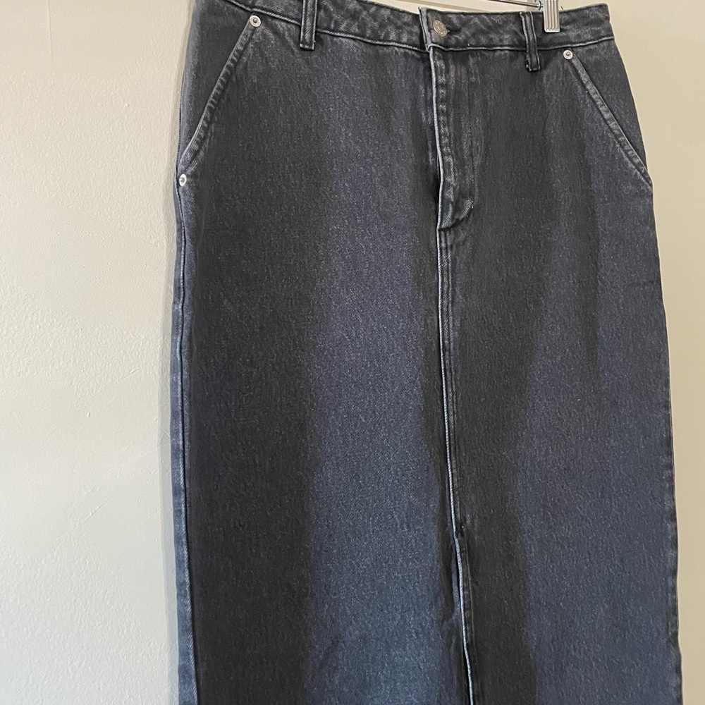 Slit detailed maxi denim skirt - Picture 4 of 6
